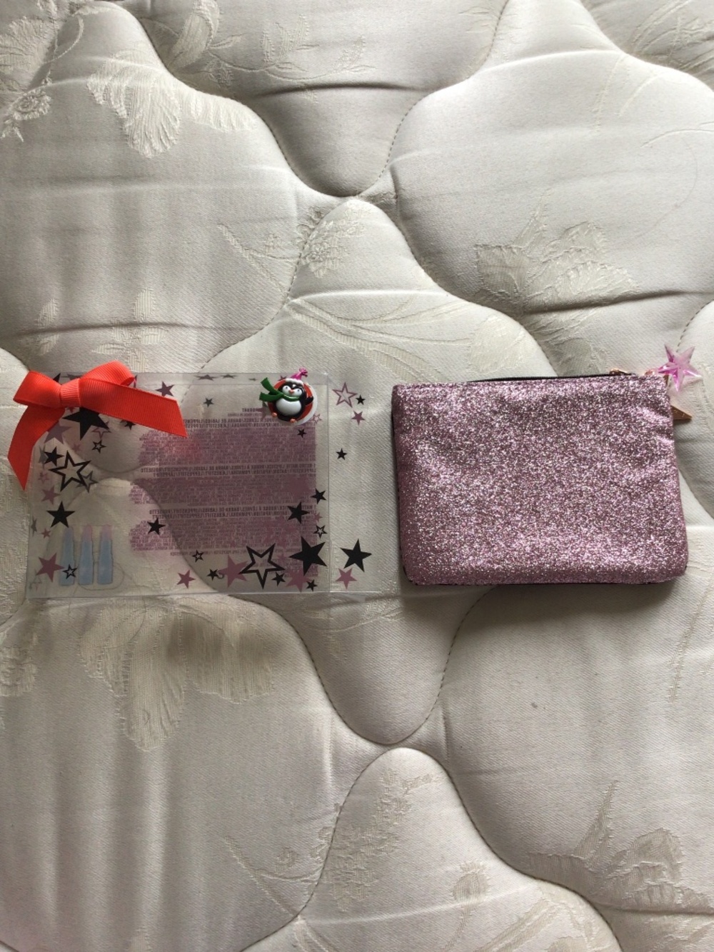 MAC Cosmetics Bag Pink with Glitter